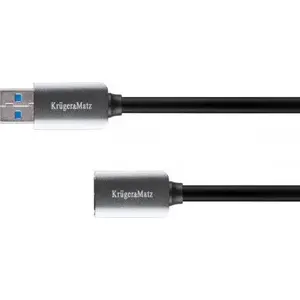 Кабель USB-A на USB-A kruger & matz KM0336 1 м, чёрный