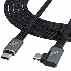 USB C to USB C cable Wozinsky 5907769376719 — 2 m, 40 Gbit/s, gold-plated contacts, black