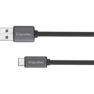USB-A to USB-C Cable Kruger & Matz KM0348 1 m Black, Data and Charging