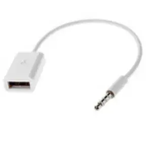 Audio kabelis MicroMobile 3,5 mm (vīrietis) uz USB Type‑A (sieviete), balts