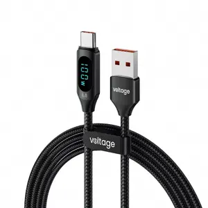 USB-A to USB-C cable voltage VEKD66AC100BK 1 m, black