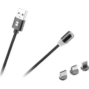 USB-A uz USB-C kabelis Rebel Comp RB-6004-100-B 1 m, melns