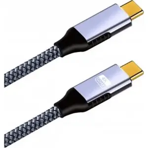 USB-C uz USB-C kabelis zenwire 1 m pelēks — rīvērsīvi savienotāji lādēšanai un datu pārsūtīšanai