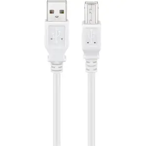 USB 2.0 Hi-Speed cable GOOBAY, USB A to USB B, 1 m, white