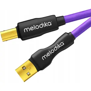Кабель USB 2.0 A–B Melodika MDUAB05, 0,5 м, фиолетовый, для DAC и медицинских приборов