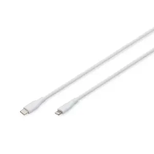 DIGIT Lightning silicone cable USB-C to Lightning 0.5 m — 60 W, 20 V, 3 A, white