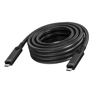DELOCK кабель USB C–USB C TC 10MUSBC/BL 10 м, USB 3.2 Gen 1 (3.1 Gen 1), 10 Gbit/s, чёрный