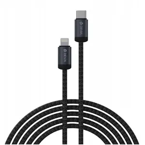 USB-C to Lightning Cable Devia EC645 1.0 m, Power Delivery 27W (3A), black