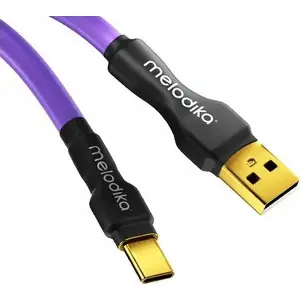 Кабель USB A — USB-C Melodika MDUAC03 — 0,3 м, фиолетовый, для ЦАП и медицинских устройств