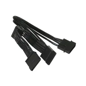 Iekšējais barošanas kabelis NZXT CB-43SATA — SATA sadalītājs 0,2 m, melns