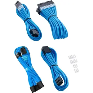 CableMod PRO ModMesh 12VHPWR Cable Extension Kit — light blue, 3-piece GPU 12+4 pin extensions