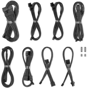 CableMod C-Series Pro ModMesh cable kit for Corsair Type 5 RMx Shift PSUs, 2x 12V-2x6, StealthSense, carbon, 65cm