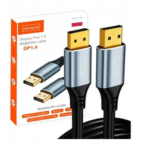 DisplayPort 1.4 kabelis zenwire, 3 m — atbalsts līdz 8K@60Hz, 4K@144Hz, 2K
