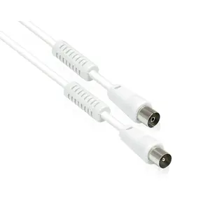 Coaxial cable Alcasa S-PAK02 — 2 m, male to female connectors, white