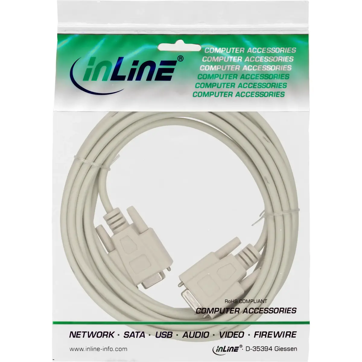 Intos DB9 гнездо–гнездо null modem кабель 5 м Photo 3