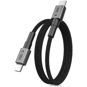 Кабель USB-C PD 100W / 5A 100 см — ADAPTEC TECH-PROTECT ULTRABOOST DNA MAGTWIST, железно-серый