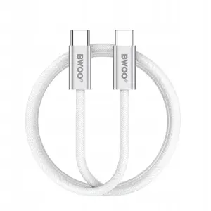 USB-C to USB-C braided cable Mentor BO-X317C-C 1 m, 240W, white