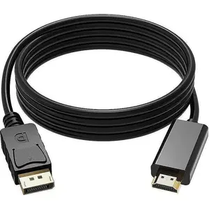 DisplayPort uz HDMI kabelis RoGer 1,8 m — 4K x 2K, pasīvs, melns