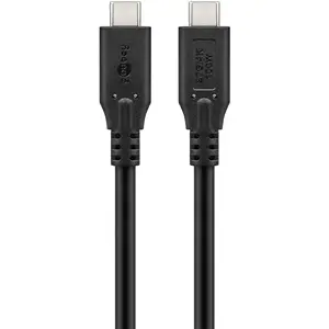 Кабель USB GOOBAY 74195 USB4 Gen 2x2, USB-C — USB-C, 1 м, 20 Гбит/с, черный