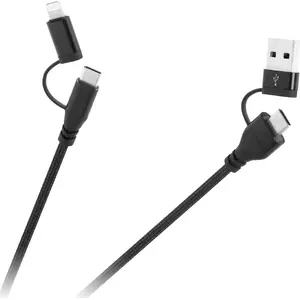 EATON USB A/C to USB-C and Lightning cable 1 m (2+2) - charging and data