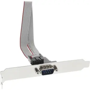 Serial slot bracket cable No name 9-pin male to 10-pin internal 1:1, 0.25 m, grey