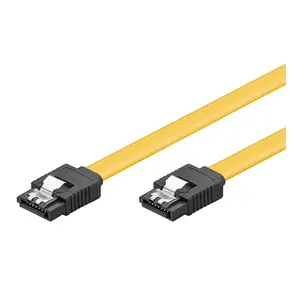 SATA III cable GOOBAY CAK SATA 600-020 CLIP 0.2 m — SATA 7-pin, black/yellow