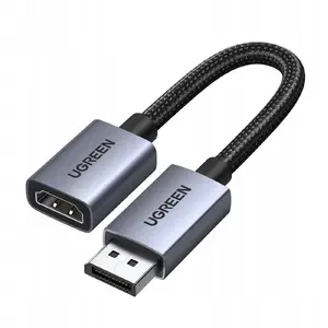 UGREEN DisplayPort to HDMI Cable 4K 20 cm, gray