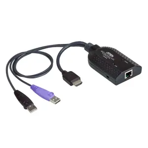 KVM adapter cable ATEN USB–HDMI to Cat5e/6 (CPU module), USB keyboard, HDMI video, RJ-45, 91×21.2 mm, 104 g
