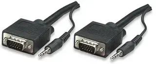 MANHATTAN HD15 to HD15 + 3.5mm cable 1.8 m Photo 2