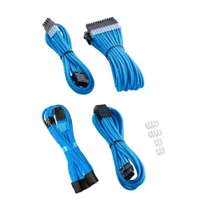 Cable extension set DIGITUS Pro ModMesh 12VHPWR Light Blue — 12VHPWR GPU power cable extension