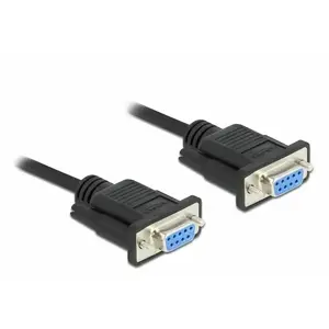 Serial cable ADAPTEC RS-232 D-Sub9 female–female null modem, 1 m, narrow plug housing, black