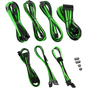 CableMod C-Series PRO ModMesh 12VHPWR Cable Kit for Corsair RM/RMi/RMx (Black Label) — black/light green
