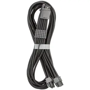 CableMod C-Series Pro ModMesh 16-pin to 2×8-pin Sleeved Cable for Corsair Type 4 and 3 PSUs, 60 cm, Black