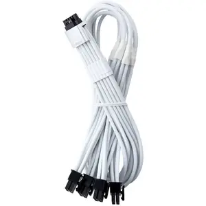 CableMod C-Series Pro ModMesh 16‑kontaktu uz 4×8‑kontaktu pin kabelis Corsair Type 3/4 PSU, ar pārvalku, 60 cm, balts
