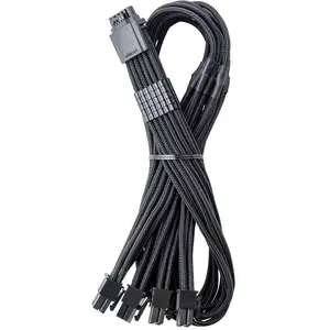 CableMod C-Series Pro ModMesh 16‑Pin to 4×8‑Pin Sleeved Power Cable for Corsair Type 4 & 3 PSUs, 60 cm, black