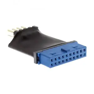 Internal USB 3.0 to USB 2.0 Adapter Intos — 19-pin USB 3.0 to internal USB 2.0 connector, black/blue
