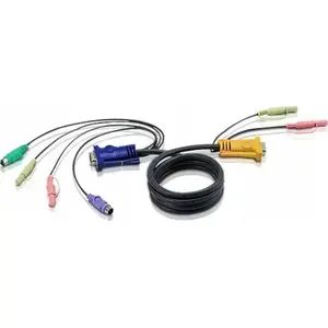 KVM cable ATEN 2L-5305P VGA with PS/2 and audio, black, 5 m