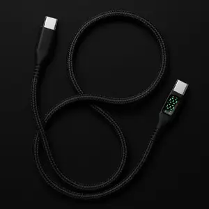 USB-C cable ART 1 m 100W 480 Mbps black braided with power display