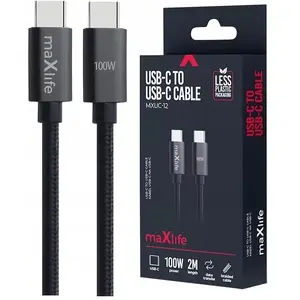 USB-C to USB-C cable Maxlife MXUC-12 2.0 m 100W black