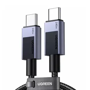 USB‑C to USB‑C cable UGREEN 45067 — 1 m, black/grey