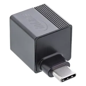 Сетевой адаптер USB-C — RJ45 1 Гбит/с, InLine USB 3.2, серый, 20×35×20 мм