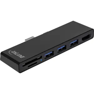 CANYON InLine MultiHub for Microsoft Surface Pro 4/5/6 — 3× USB‑A 3.2, HDMI 4K, SD/MicroSD card reader, 32×110×13 mm