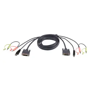 Кабель KVM ATEN 2L7D02U DVI-D + USB, 1,8 м, черный