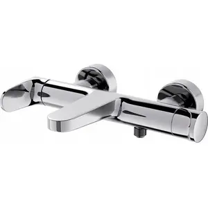 Bathtub wall mixer CERSANIT Inverto S951-312 chrome, wall-mounted bath faucet