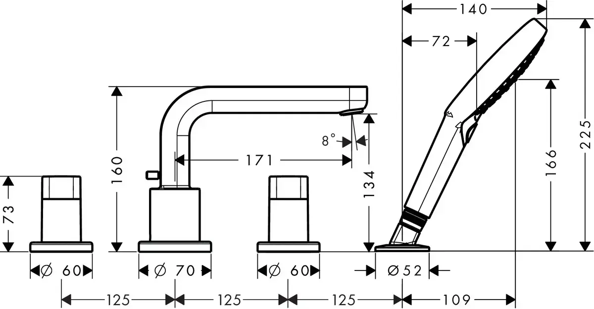 Izkopts krāns Hansgrohe Metris S 31443000 Photo 2