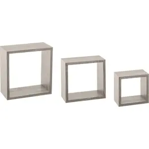 Навесные полки 3 шт. квадратные MDF от 5_five (модель 138956D)