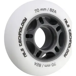Inline skate wheels Nils Extreme PU 70x24 mm 82A white matte (4 pcs)