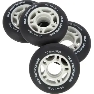 Riteņu komplekts Nils Extreme PU 70x24 mm 82A melnas matētas (4 gab.) skrituļslidām