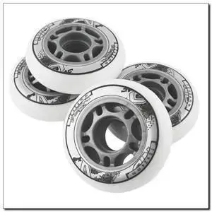 Inline skate wheels Nils Extreme 80x24 mm PU 82A white set