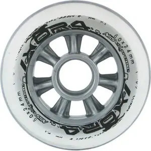 nils extreme polyurethane skate wheels 80×24 mm 82A semi-transparent (16-30-017)